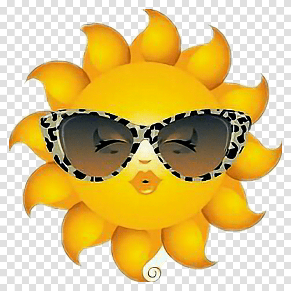 Sunshine Sun Sol Sunglasses Kiss Emojistyle Style Emoji Have A Bright Sunshiny Day, Accessories, Goggles Transparent Png