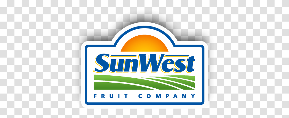 Sunwest Fruit Sunwest Fruit Logo, Symbol, Text, Crowd, Paper Transparent Png