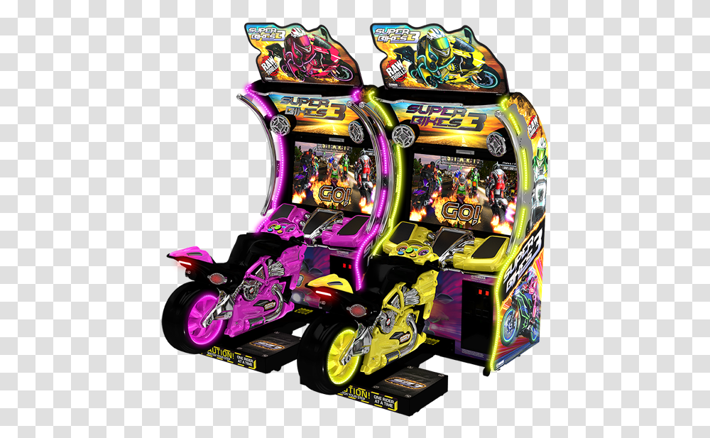 Super Bikes 3 Arcade Game, Arcade Game Machine, Person, Human, Wheel Transparent Png