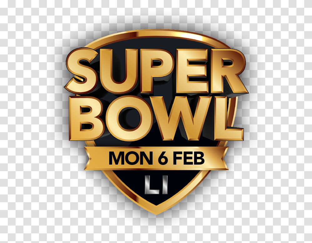 Super Bowl 2017 Logo Emblem, Word, Label Transparent Png