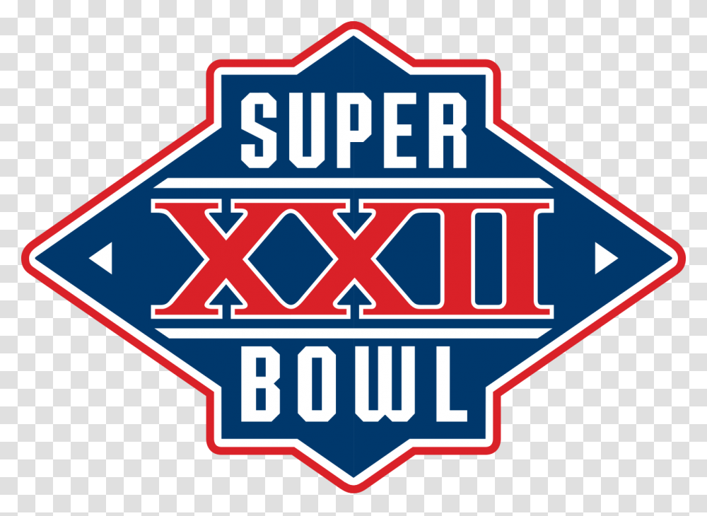 Super Bowl 22 Logo, Label, Road Sign Transparent Png