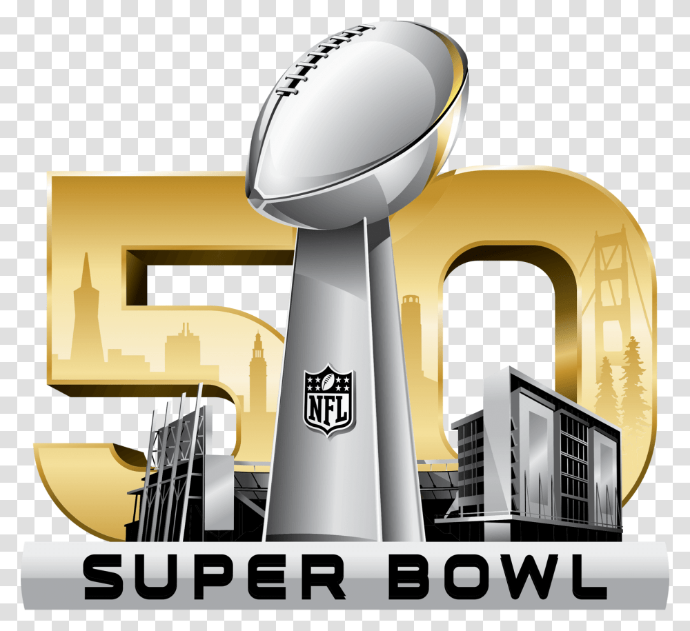 Super Bowl 50 Logo, Trophy, Security Transparent Png