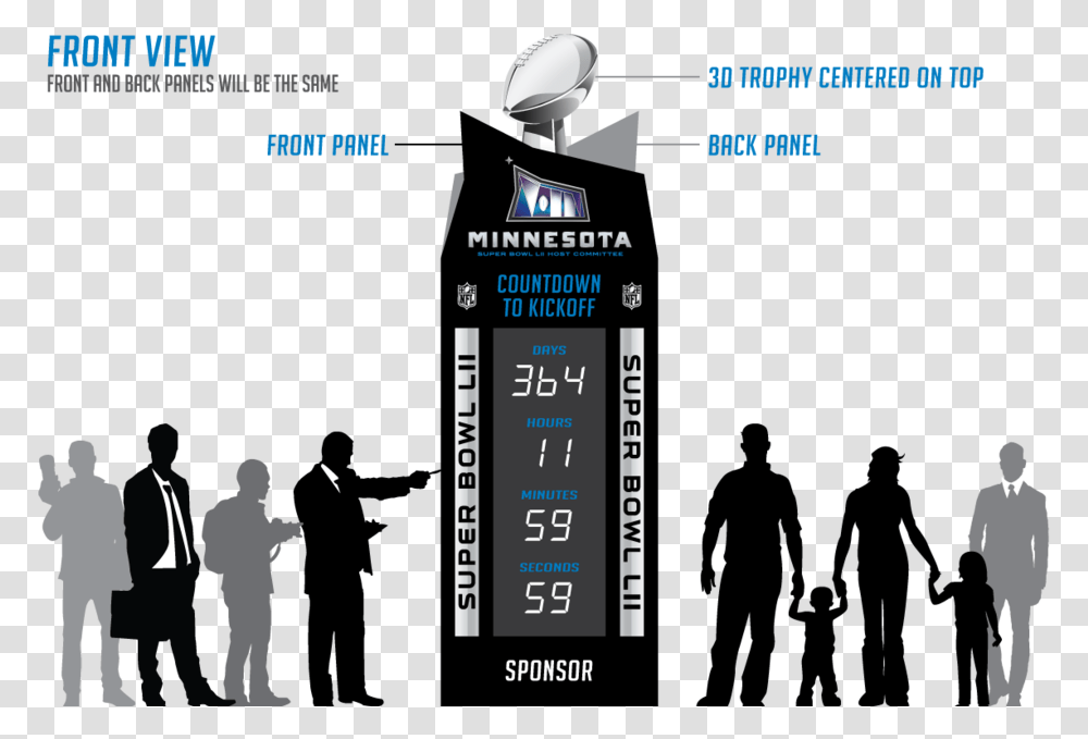 Super Bowl Countdown Clock 1a Banner, Person, Human, Plot, Machine Transparent Png