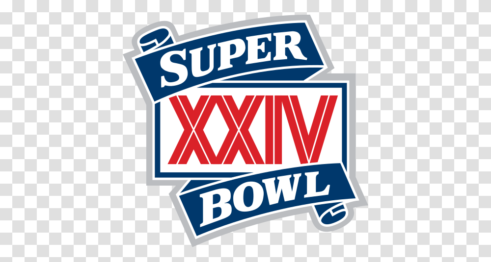 Super Bowl Xxiv Logo, Label, Poster, Advertisement Transparent Png