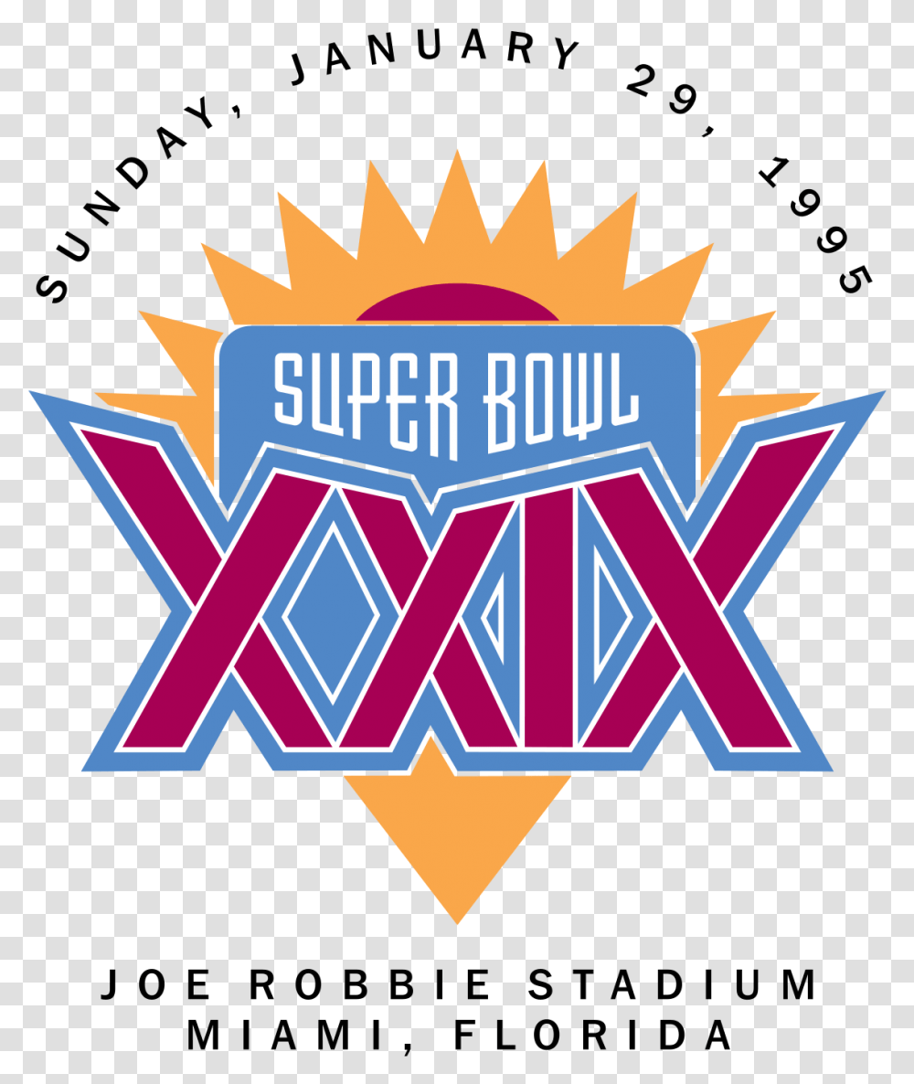 Super Bowl Xxix Logo, Trademark, Emblem, Star Symbol Transparent Png