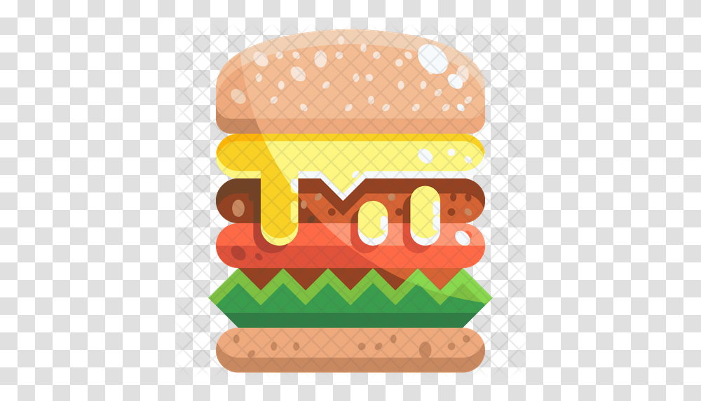 Super Burger Icon Illustration, Food, Sandwich, Hot Dog Transparent Png