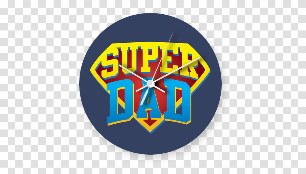 Super Dad Graphic Design, Analog Clock, Wall Clock Transparent Png