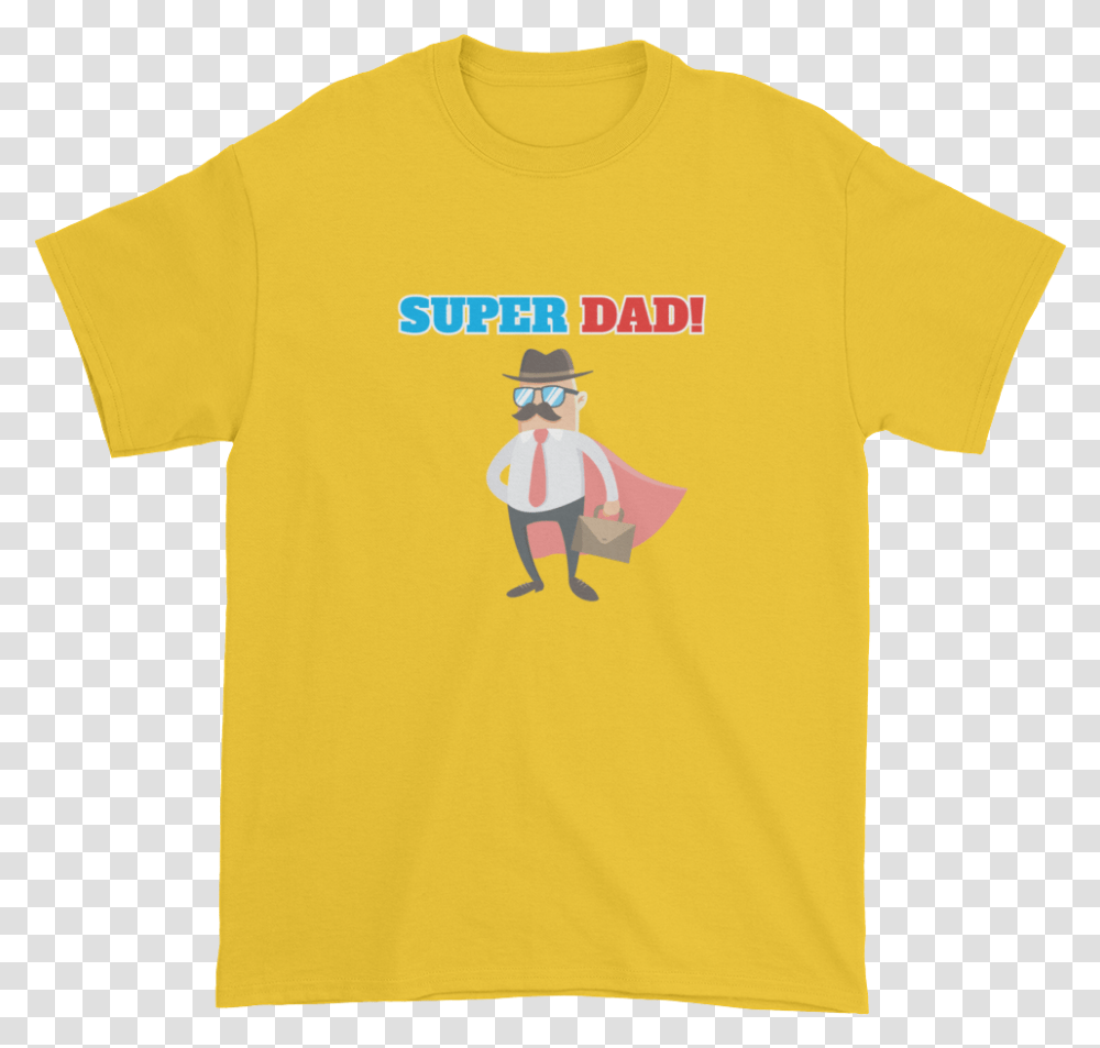 Super Dad Men's Graphic Tees Best Color For Shirt, Apparel, T-Shirt, Person Transparent Png
