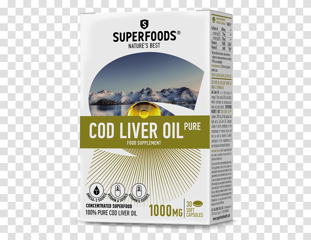 Super Foods Natures Best Cod Liver Oil, Poster, Advertisement, Flyer, Paper Transparent Png
