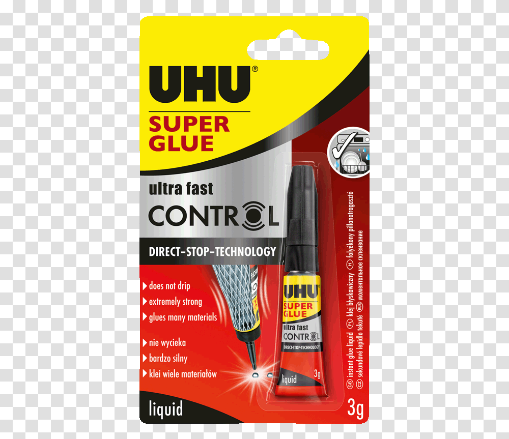Super Glue Control Uhu Super Glue, Can, Tin, Poster, Advertisement Transparent Png