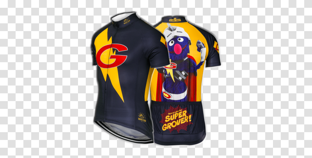 Super Grover Cycling Jersey Sesame Street Super Grover Shirt, Apparel, Shorts, T-Shirt Transparent Png