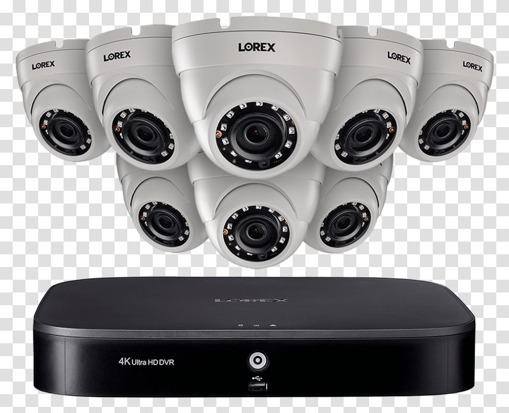 Super Hd 8 Channel Security System With Eight 2k Six Camera Home Security System, Electronics, Digital Camera Transparent Png