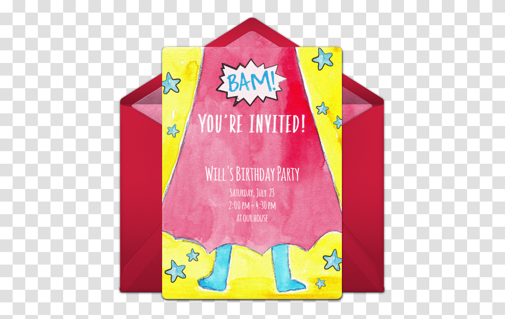 Super Hero Cape One Of Our Favorite Free Birthday Birthday, Envelope, Mail, Greeting Card, Flyer Transparent Png
