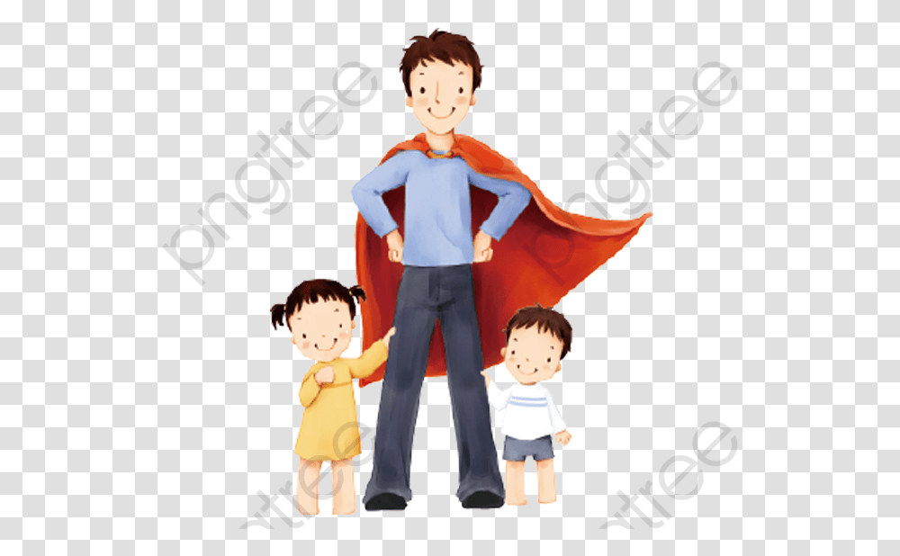 Super Hero Dad Clipart, Family, People, Person, Human Transparent Png