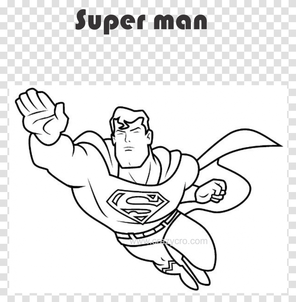 Super Man Coloring Pages Super Hero Colouring Sheets, Person, Human, Martial Arts, Sport Transparent Png