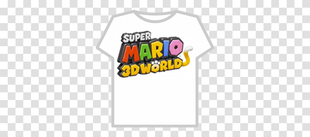 Super Mario 3d World Logo Boku No Roblox T Shirt, Clothing, Apparel, Text, T-Shirt Transparent Png