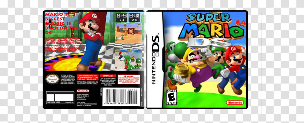 Super Mario 64 Ds Box Cover Super Mario 64, Person, Human, Angry Birds Transparent Png