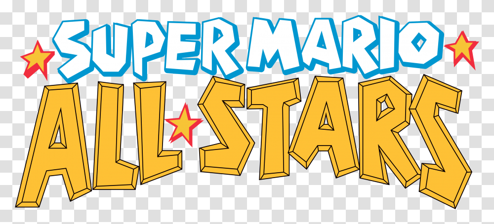 Super Mario All Stars Details Launchbox Games Database Super Mario All Stars Logo, Text, Lighting, Alphabet, Symbol Transparent Png