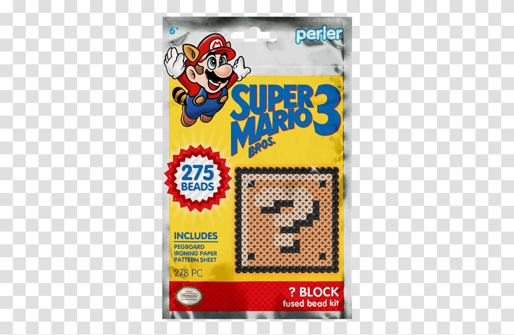 Super Mario Bros 3 Perler Mario, Advertisement, Poster, Flyer, Paper Transparent Png