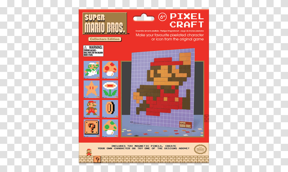 Super Mario Bros In Pixels, Poster, Advertisement, Pac Man, Rug Transparent Png