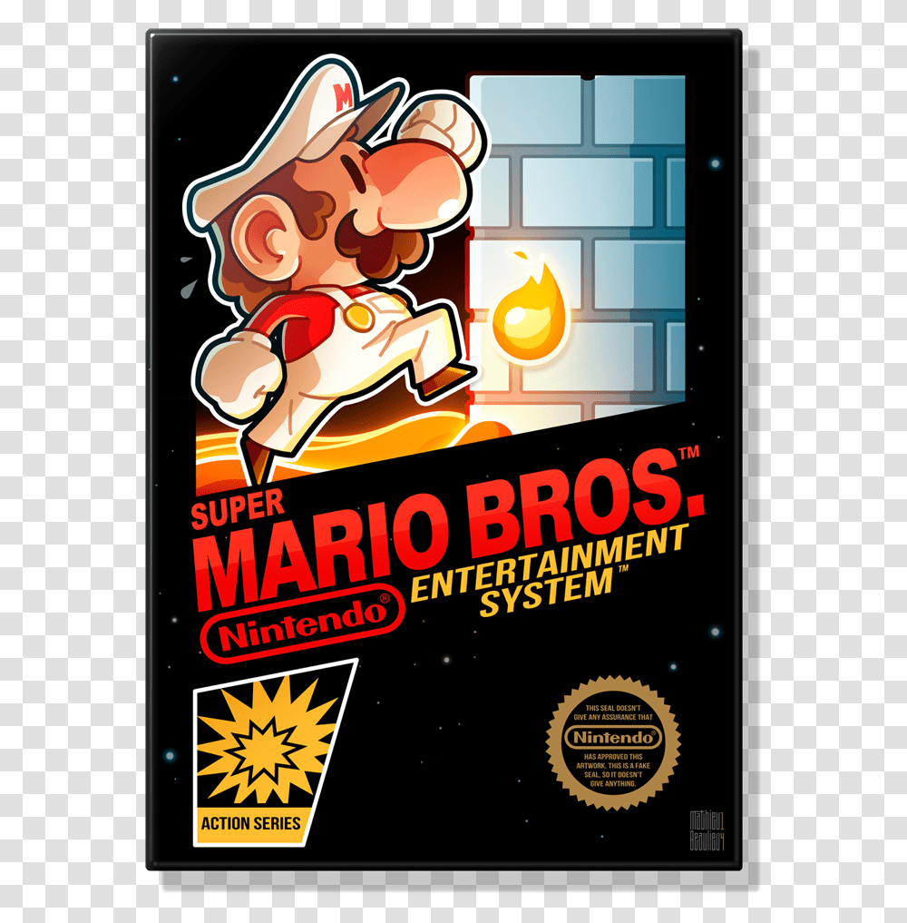 Super Mario Bros Nes Box Art, Poster, Advertisement, Flyer, Paper Transparent Png