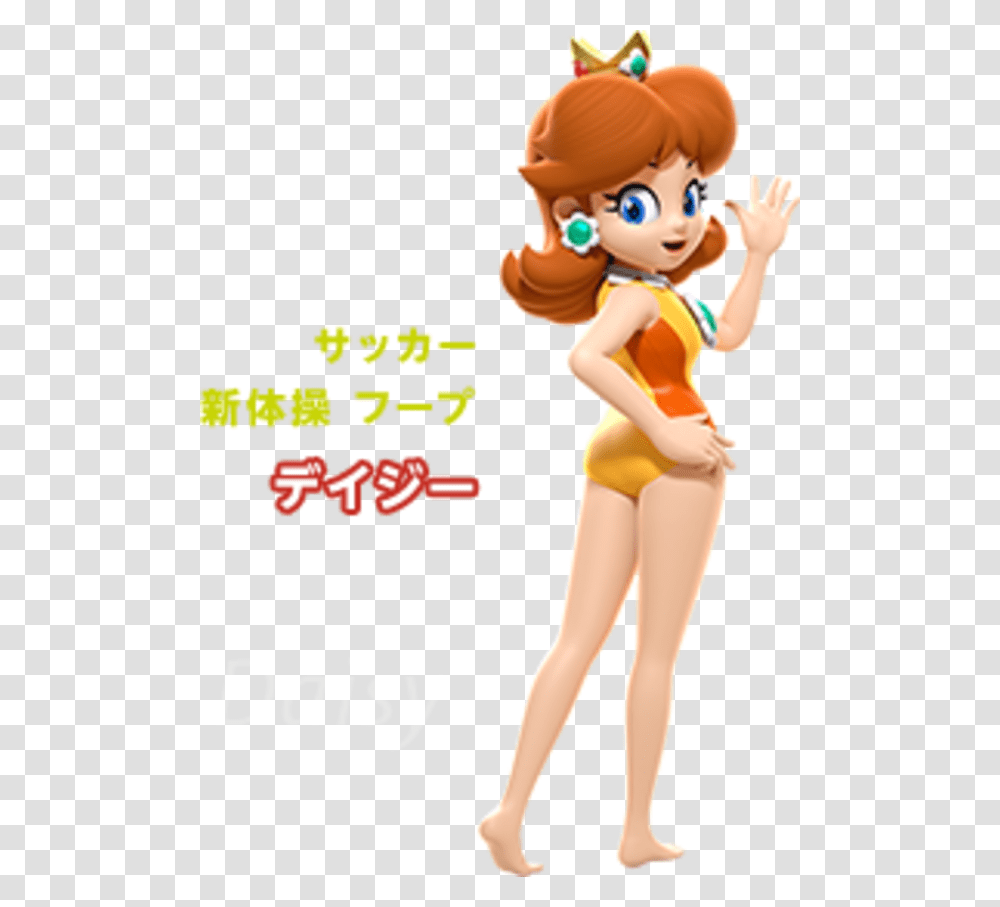 Super Mario Bros Princess Daisy Daisy Swimsuit, Person, Human, Toy, Doll Transparent Png