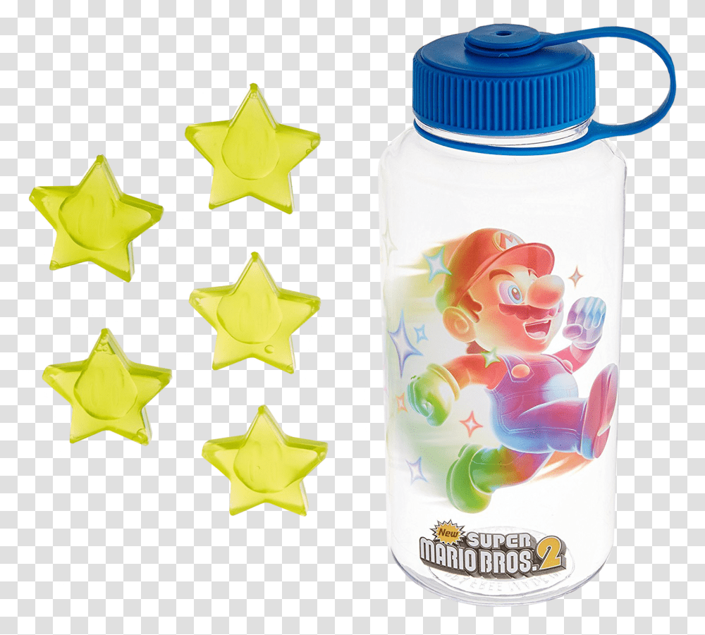 Super Mario Brothers 2 Water Bottle Water Bottle, Star Symbol Transparent Png