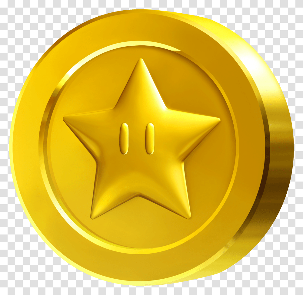Super Mario Clipart Free Mario Star Coin, Gold, Symbol, Star Symbol Transparent Png