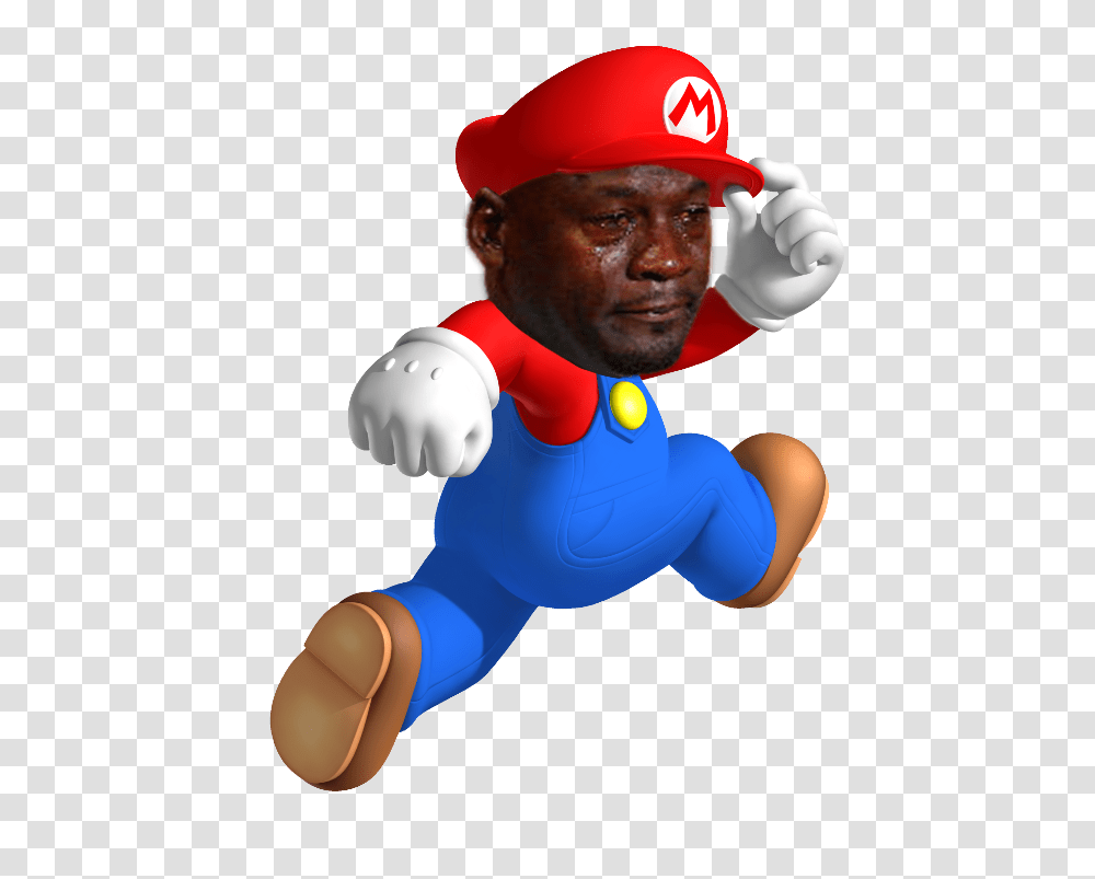 Super Mario Crying Michael Jordan Know Your Meme, Person, Human, People, Sport Transparent Png