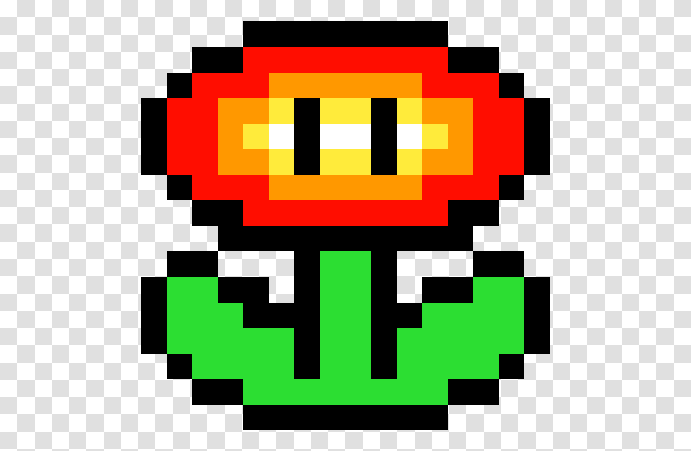 Super Mario Fire Flower Flower Minecraft Pixel Art, First Aid, Pac Man Transparent Png
