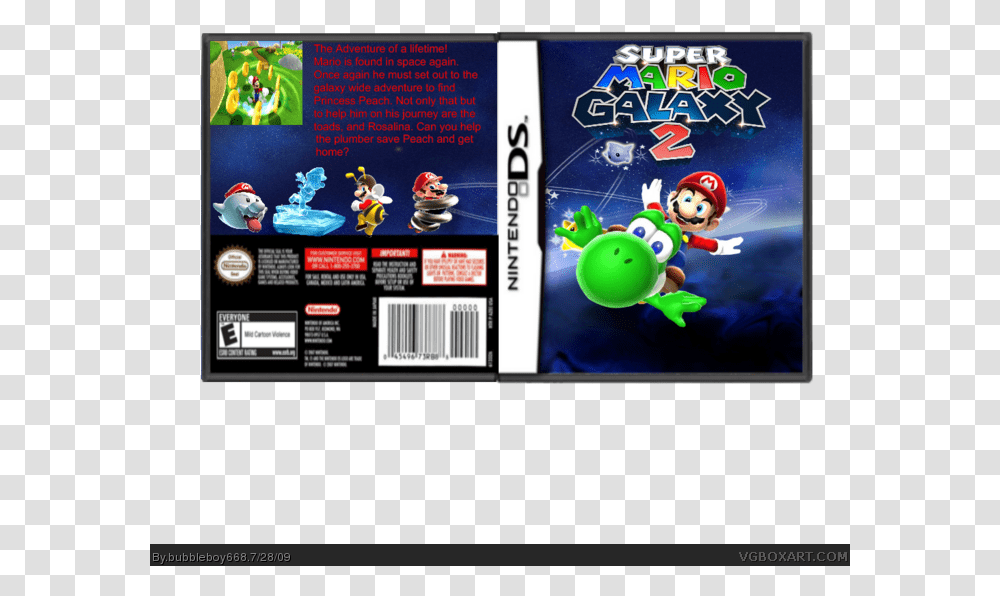 Super Mario Galaxy Box Art Cover Super Mario Galaxy Transparent Png