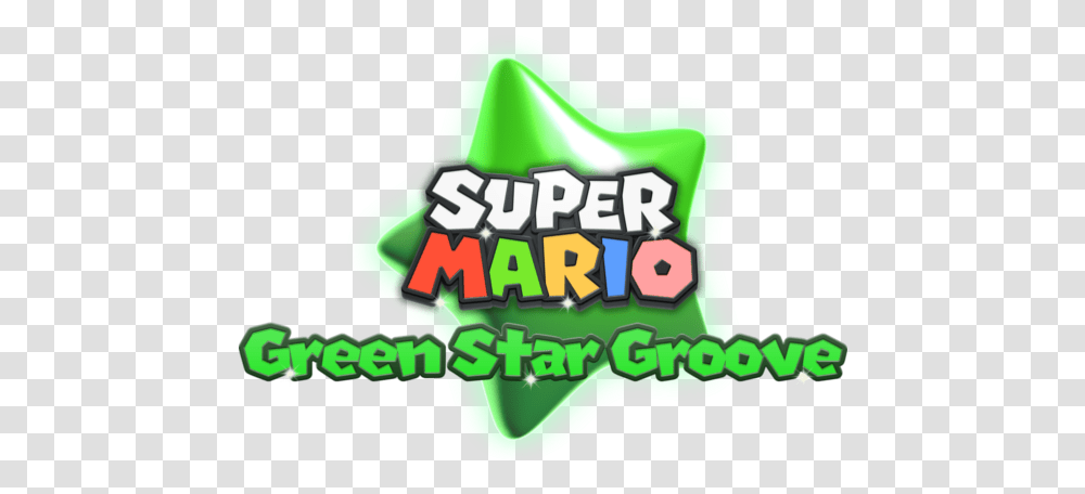 Super Mario Green Star Groove Super Mario 3d Land, Pac Man, Text Transparent Png