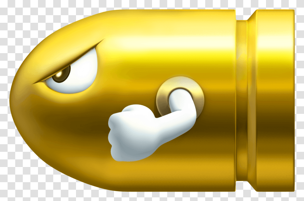 Super Mario Land Gold Bullet Bill Mario Transparent Png