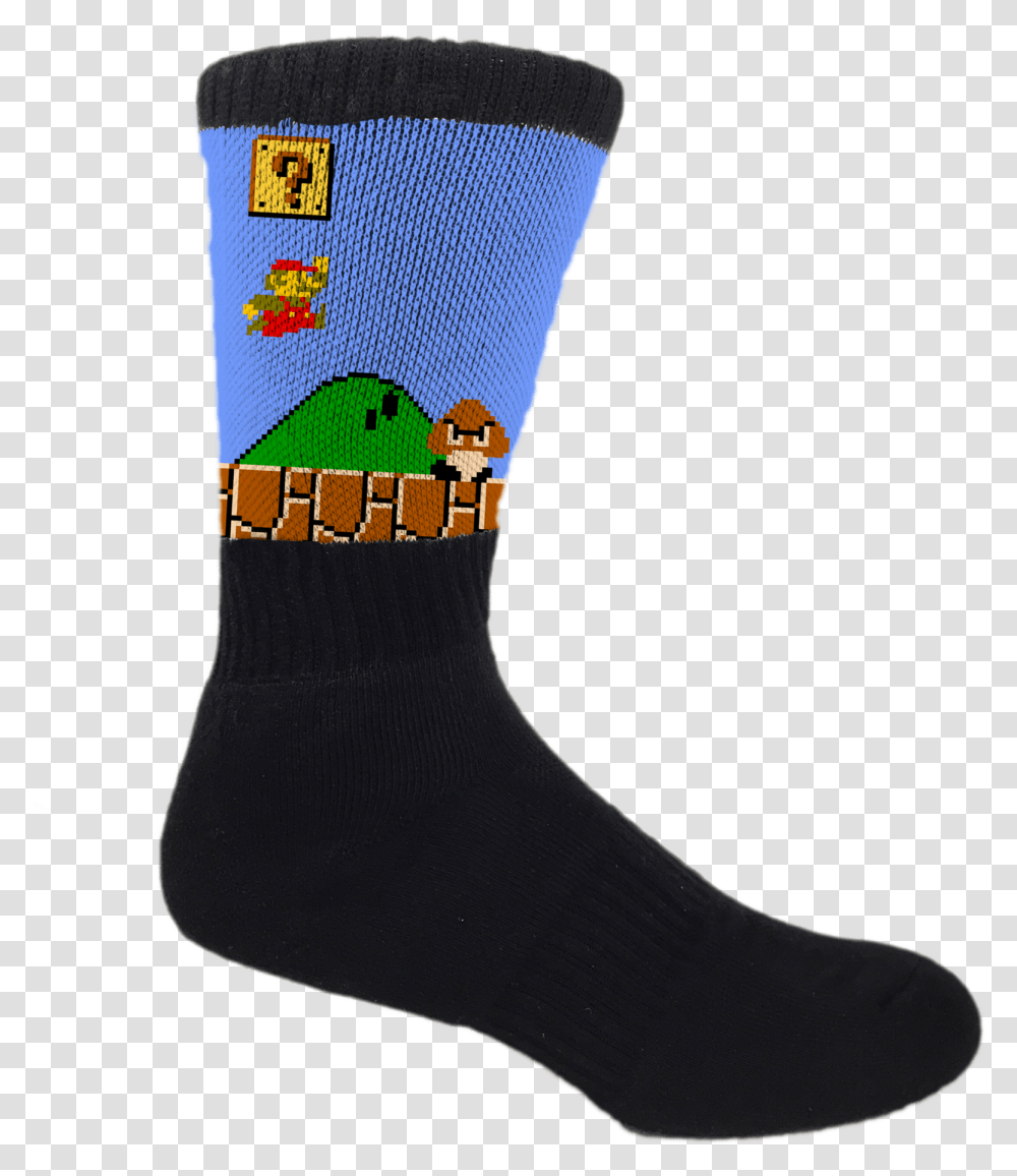 Super Mario Level Up Sock, Apparel, Shoe, Footwear Transparent Png