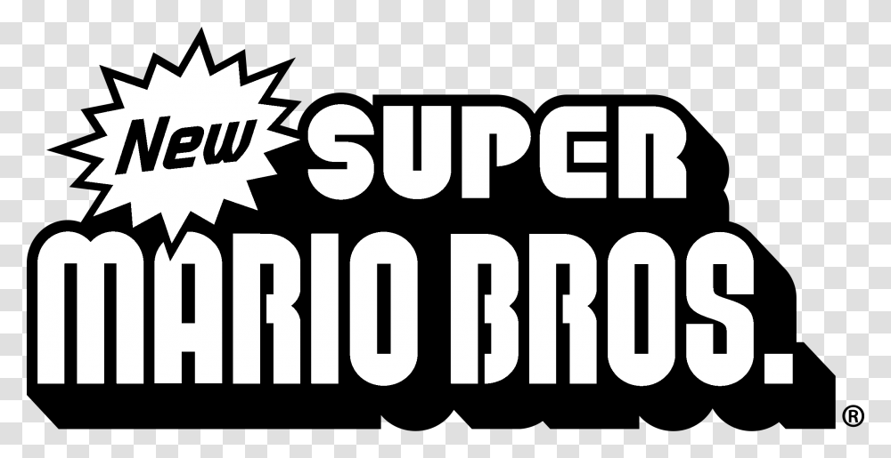 Super Mario Logo Black, Label, Word Transparent Png