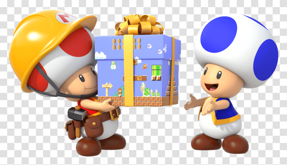 Super Mario Maker 2 Blue Toad, Helmet, Apparel, Toy Transparent Png