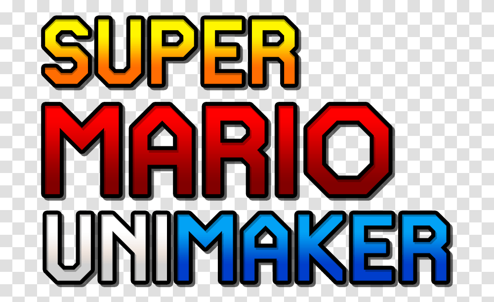 Super Mario Maker Logo Super Mario Unimaker Logo, Alphabet, Word, Number Transparent Png