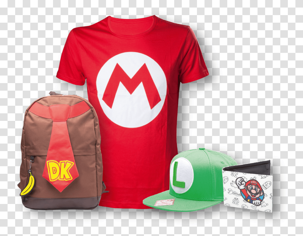 Super Mario MerchandiseSrcset Data Active Shirt, Apparel, Backpack, Bag Transparent Png