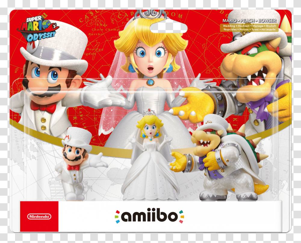 Super Mario Odyssey Amiibo 3 Pack, Doll, Toy, Hat Transparent Png