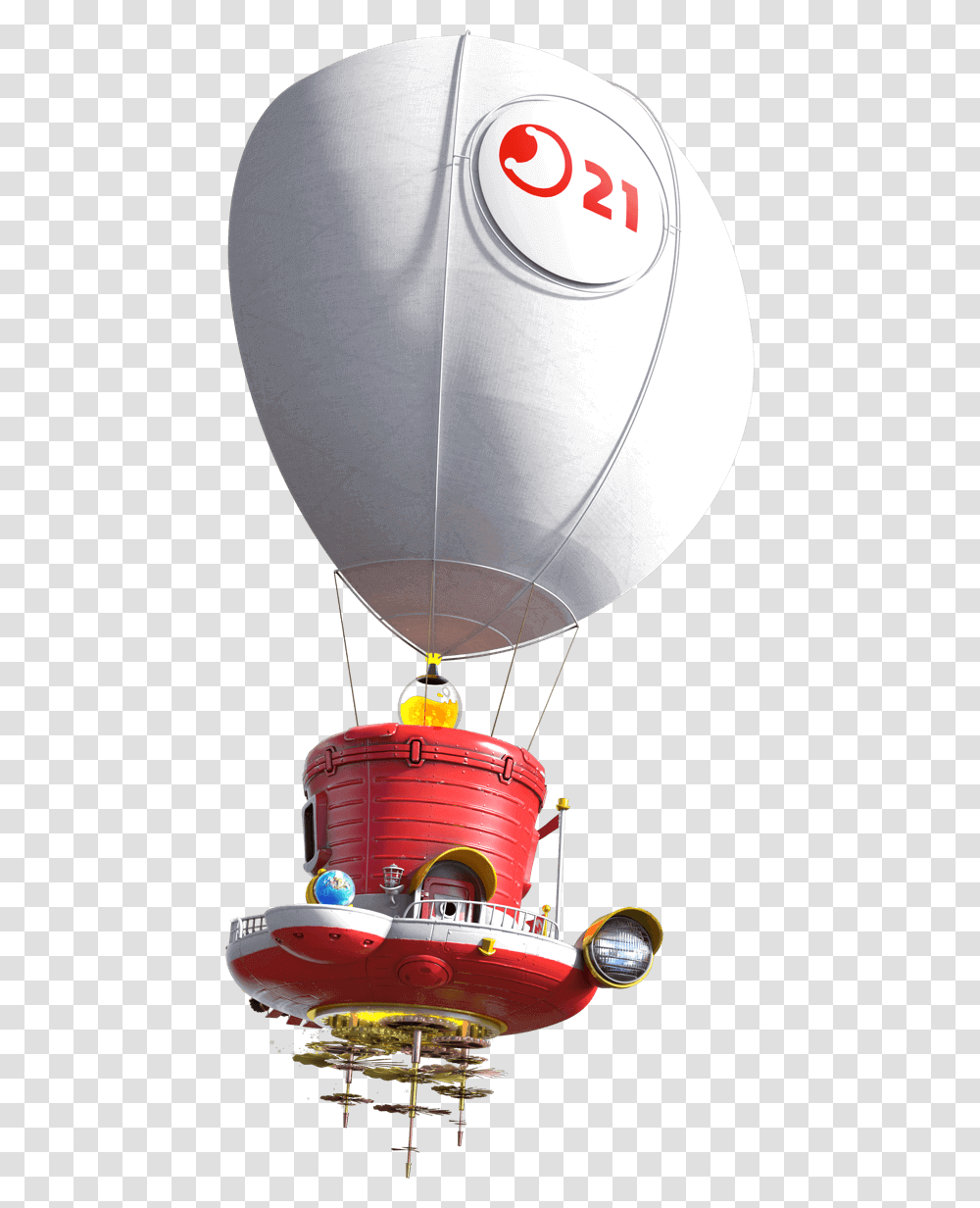 Super Mario Odyssey Ship Download Super Mario Odyssey The Odyssey, Lamp, Hot Air Balloon, Aircraft, Vehicle Transparent Png