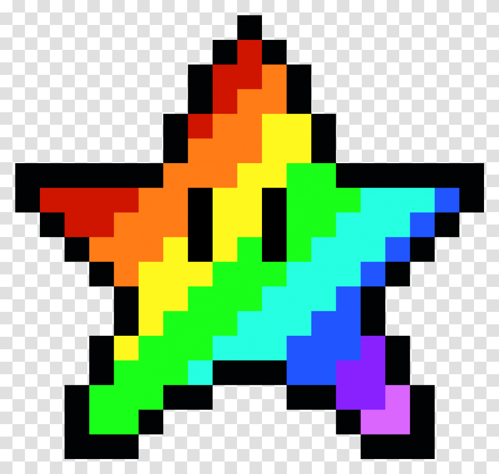 Super Mario Rainbow Star, First Aid, Pac Man Transparent Png