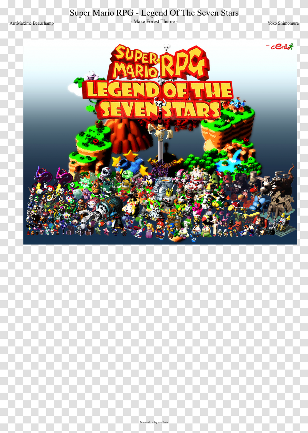 Super Mario Rpg Legend Of The Seven, Birthday Cake, Advertisement Transparent Png