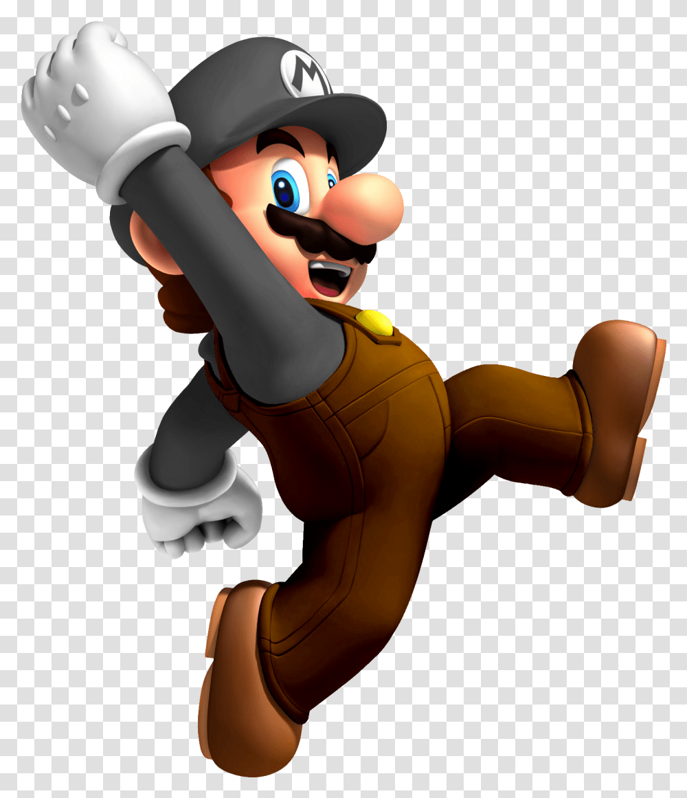 Super Mario Running Image New Super Mario Bros Wii Mario, Toy, Person Transparent Png