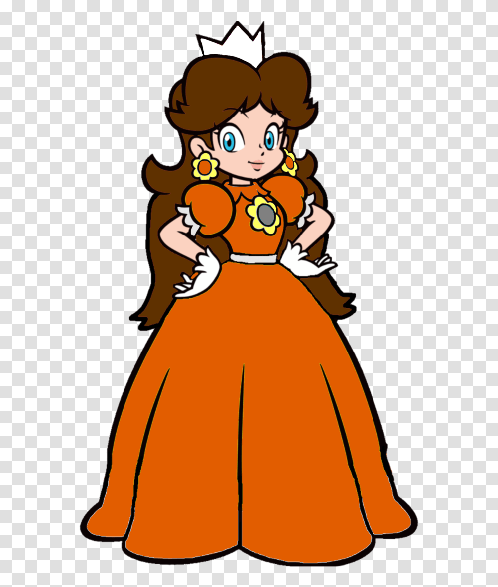 Super Mario Smw Classic Princess Daisy, Apparel, Dress, Female Transparent Png