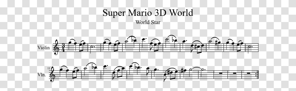 Super Mario Star Music Download Mario 3d World Partitura, Gray, World Of Warcraft, Halo Transparent Png