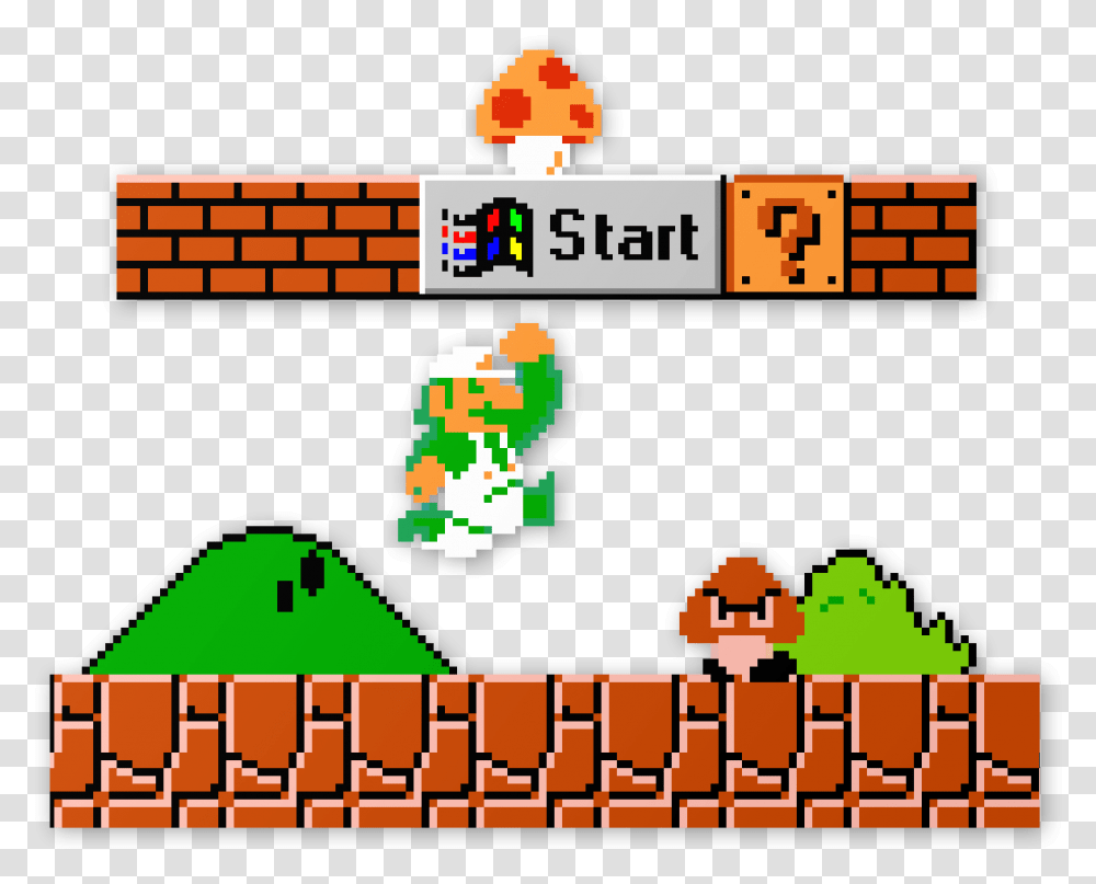 Super Mario Start Button Transparent Png