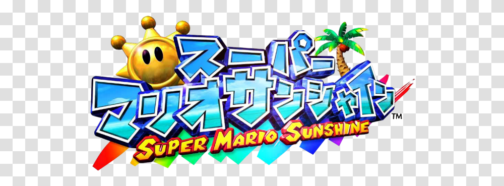 Super Mario Sunshine Japanese Logo, Graffiti, Flyer, Poster, Paper Transparent Png