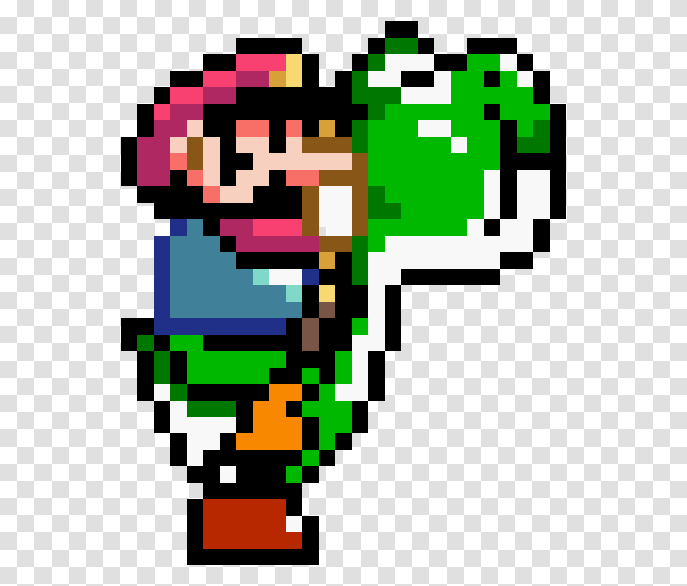 Super Mario World Mario With Yoshi Holding His Breath Mario Riding Yoshi Super Mario World, Rug, Modern Art Transparent Png