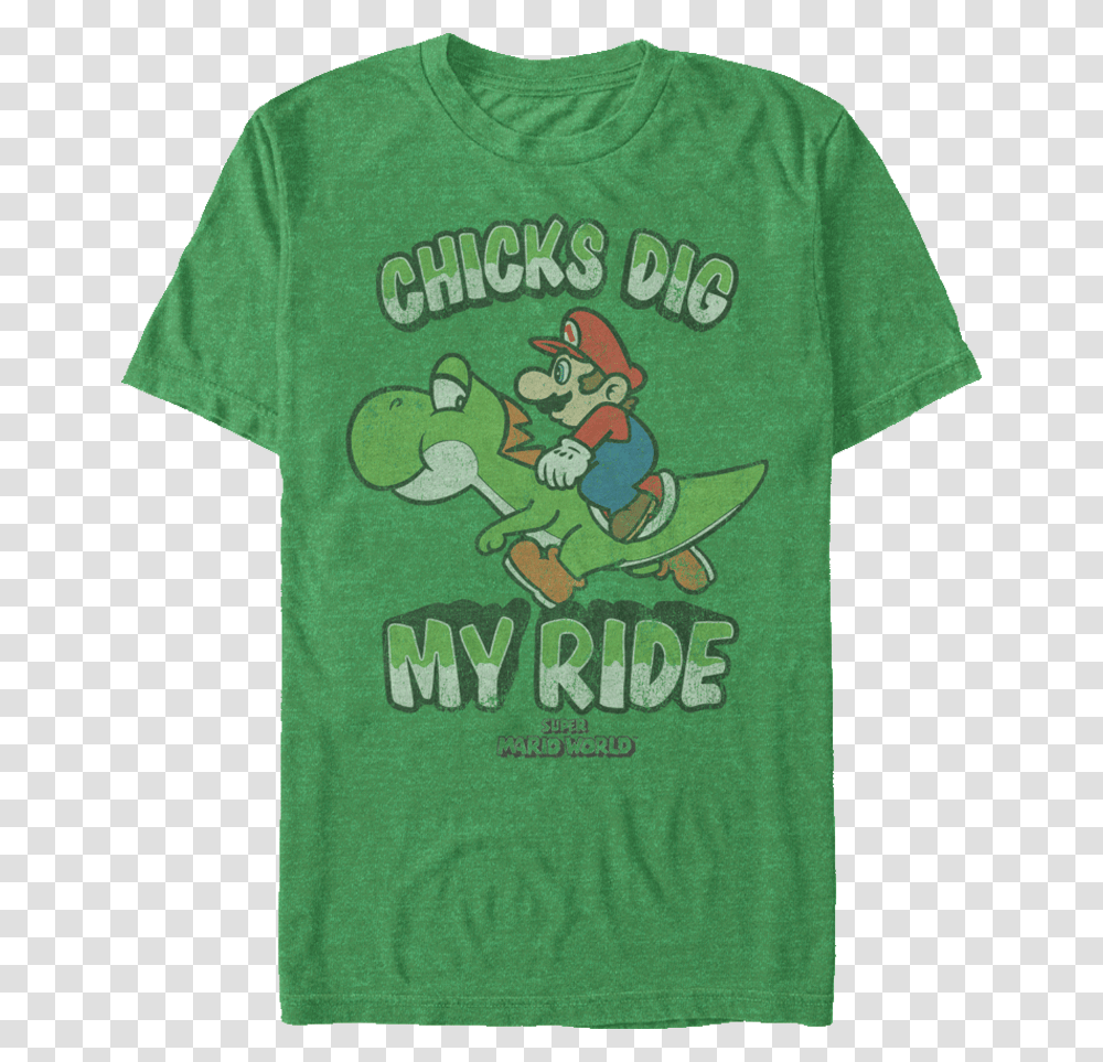 Super Mario World My Ride T Shirt Active Shirt, Apparel, T-Shirt Transparent Png