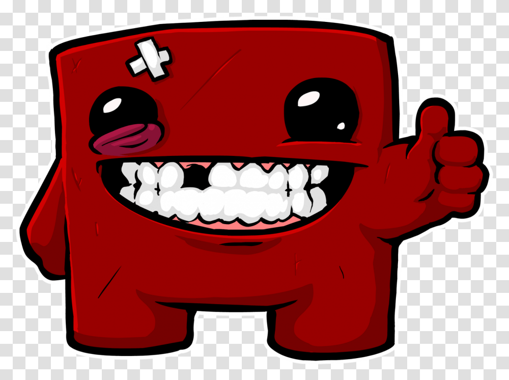Super Meat Boy, Jaw, Teeth, Mouth, Lip Transparent Png